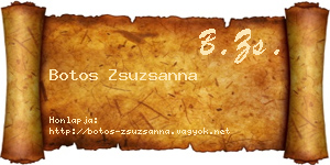 Botos Zsuzsanna névjegykártya
